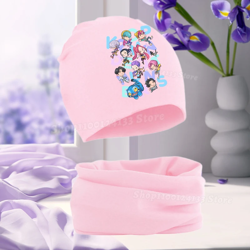 Demone Hunter Girl Baby Hat Scarf Cute Anime Y2K Kawaii Kids Autumn Winter Warm Comfortable Harajuku Beanie Knit Cap Collar 2Pcs 7 Demone Hunter Girl Baby Hat Scarf Cute Anime Y2K Kawaii Kids Autumn Winter Warm Comfortable Harajuku Beanie Knit Cap Collar 2Pcs - Image 7