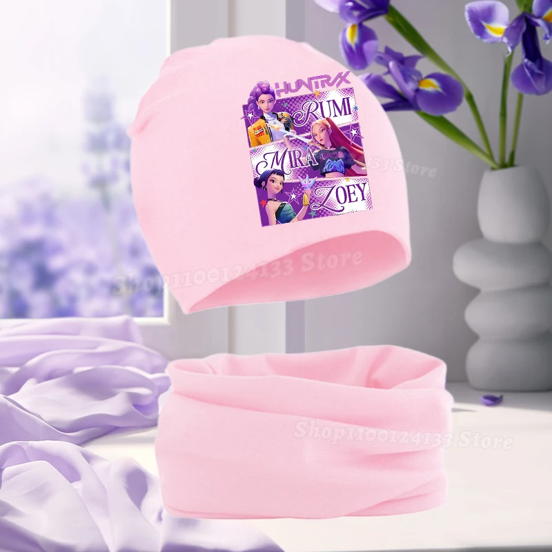 Demone Hunter Girl Baby Hat Scarf Cute Anime Y2K Kawaii Kids Autumn Winter Warm Comfortable Harajuku Beanie Knit Cap Collar 2Pcs 15 Demone Hunter Girl Baby Hat Scarf Cute Anime Y2K Kawaii Kids Autumn Winter Warm Comfortable Harajuku Beanie Knit Cap Collar 2Pcs - Image 15