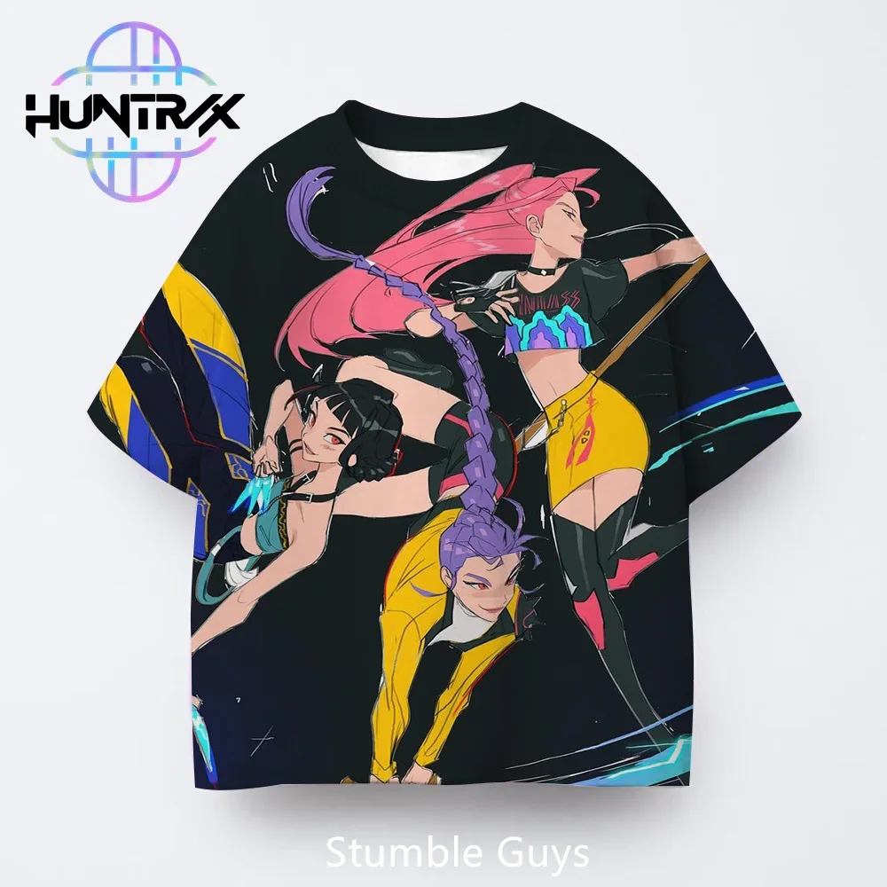 Summer Casual Fashion Kids Kpop Demon Hunters 3D Cartton Short Sleeve Boys Girls T-Shirt Anime Clothes 2 Summer Casual Fashion Kids Kpop Demon Hunters 3D Cartton Short Sleeve Boys Girls T-Shirt Anime Clothes - Image 2