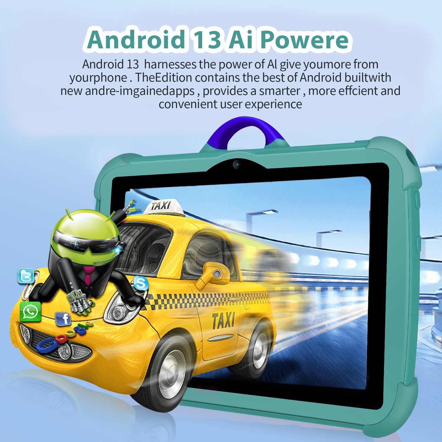 7 Inch Kids Tablet PC with Android 13 Quad Core 4GB RAM 64GB ROM Educational Learning Children's Favorite Cheap Simple Design 3 7 Inch Kids Tablet PC with Android 13 Quad Core 4GB RAM 64GB ROM Educational Learning Children's Favorite Cheap Simple Design - Image 3