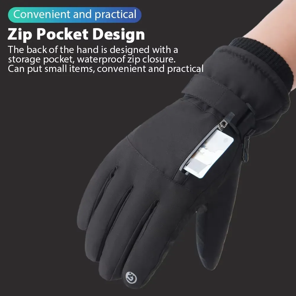 NOFOXO Winter Thermal Skiing Gloves Waterproof Touch Screen Gloves Outdoor Sports Warm Cycling Fishing Running Gloves Men Women 4 NOFOXO Winter Thermal Skiing Gloves Waterproof Touch Screen Gloves Outdoor Sports Warm Cycling Fishing Running Gloves Men Women - Image 4