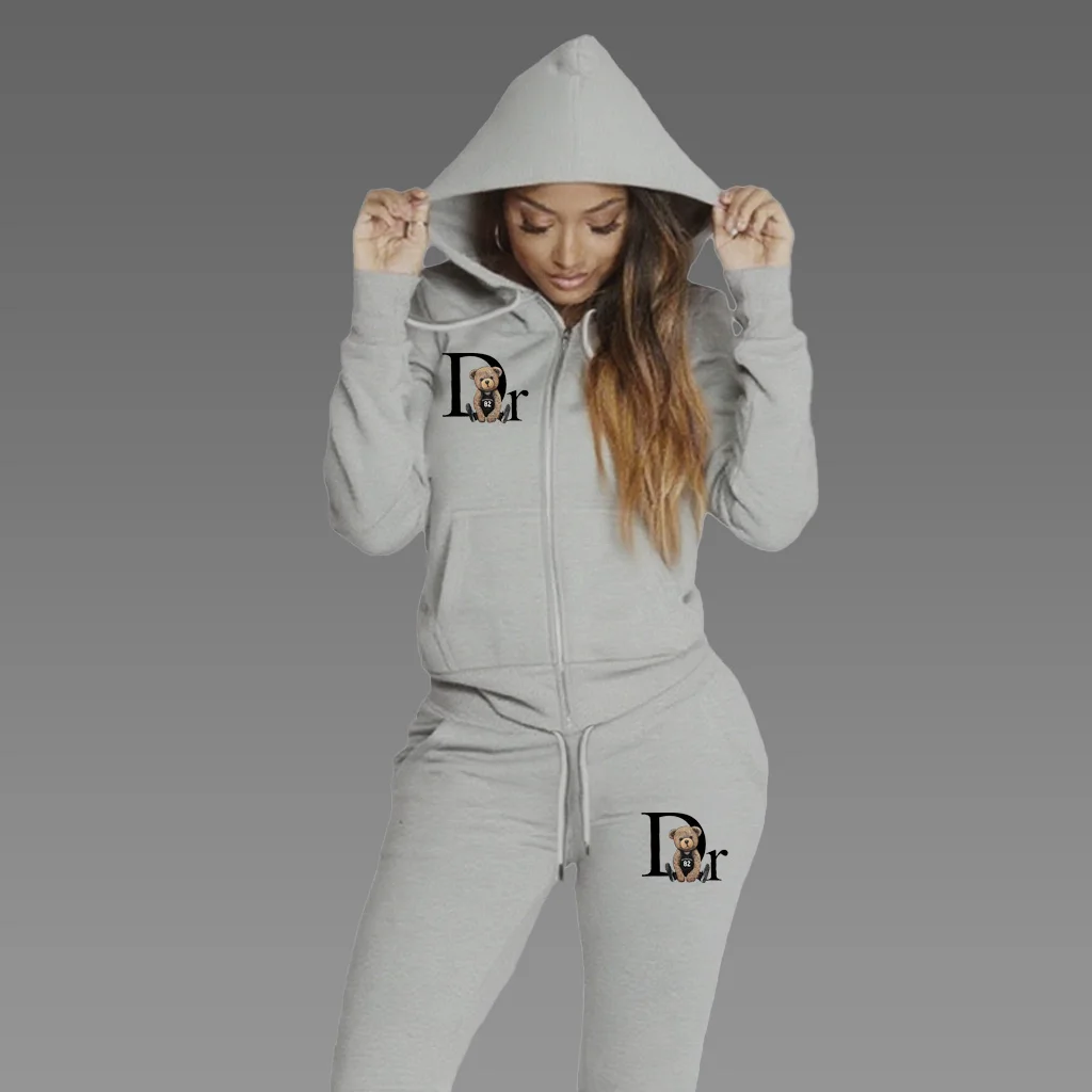 2025 Women Sets Zipper Cardigan Hoodie Sweatpant 2-piece Designer Clothes Fashion Jogging Clothing Chandals Famale Sports Suit 7 2025 Women Sets Zipper Cardigan Hoodie Sweatpant 2-piece Designer Clothes Fashion Jogging Clothing Chandals Famale Sports Suit - Image 7